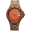 Montre-bracelet bon marché faite sur commande d&#39;OEM et bois rouge de sandale d&#39;ébène